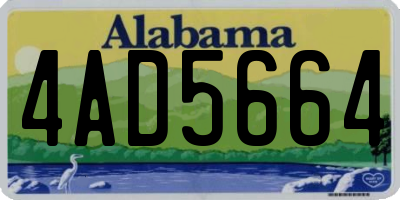 AL license plate 4AD5664