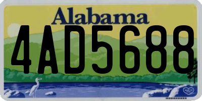 AL license plate 4AD5688
