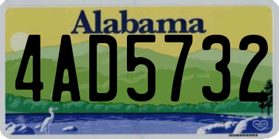 AL license plate 4AD5732