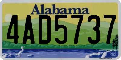 AL license plate 4AD5737