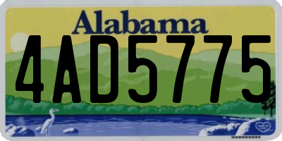 AL license plate 4AD5775