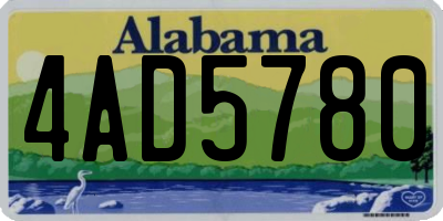 AL license plate 4AD5780