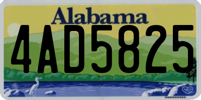 AL license plate 4AD5825