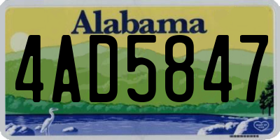 AL license plate 4AD5847