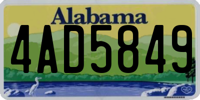 AL license plate 4AD5849