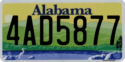 AL license plate 4AD5877