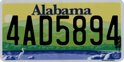AL license plate 4AD5894