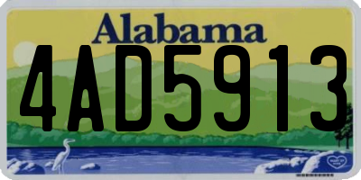 AL license plate 4AD5913