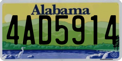 AL license plate 4AD5914