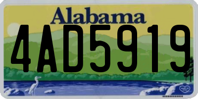 AL license plate 4AD5919