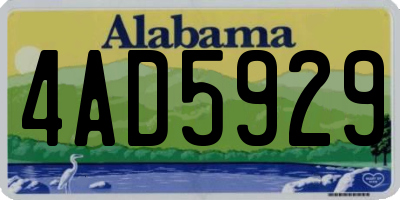AL license plate 4AD5929