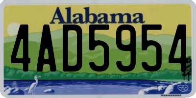 AL license plate 4AD5954
