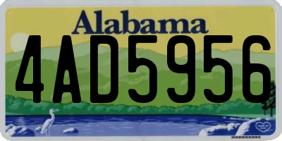 AL license plate 4AD5956