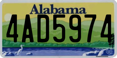 AL license plate 4AD5974