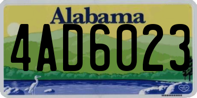 AL license plate 4AD6023