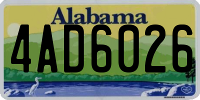 AL license plate 4AD6026