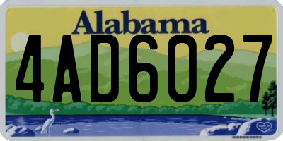 AL license plate 4AD6027