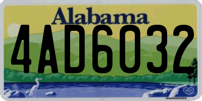 AL license plate 4AD6032