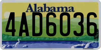 AL license plate 4AD6036
