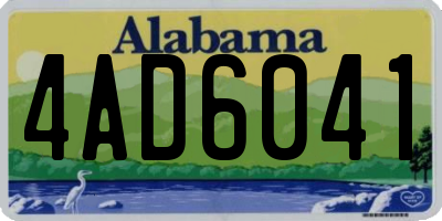 AL license plate 4AD6041