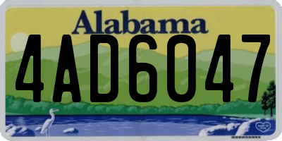 AL license plate 4AD6047
