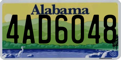 AL license plate 4AD6048