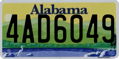 AL license plate 4AD6049