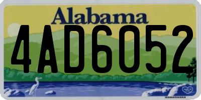 AL license plate 4AD6052