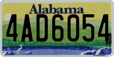 AL license plate 4AD6054