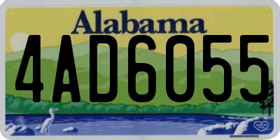 AL license plate 4AD6055
