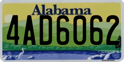 AL license plate 4AD6062