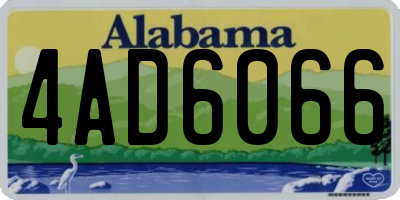 AL license plate 4AD6066