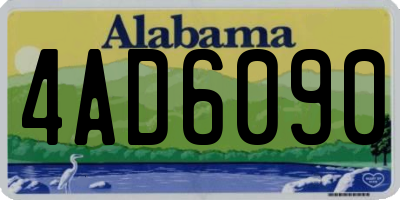 AL license plate 4AD6090