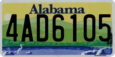 AL license plate 4AD6105