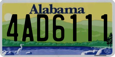 AL license plate 4AD6111