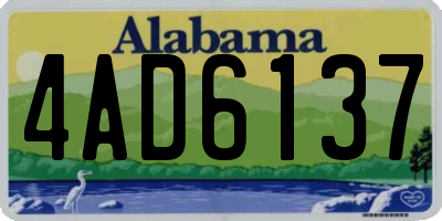 AL license plate 4AD6137