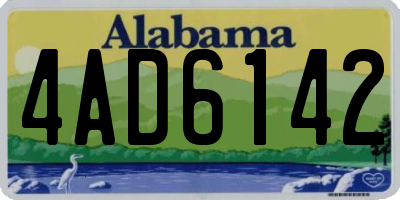 AL license plate 4AD6142