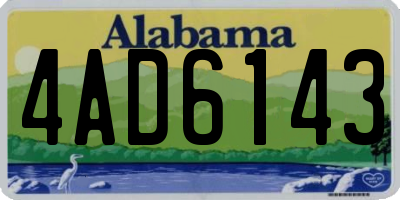 AL license plate 4AD6143