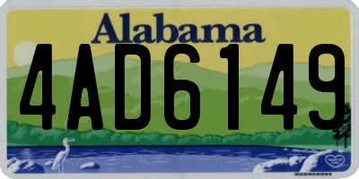 AL license plate 4AD6149