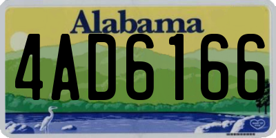 AL license plate 4AD6166