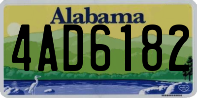 AL license plate 4AD6182