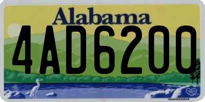 AL license plate 4AD6200