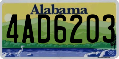 AL license plate 4AD6203
