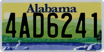 AL license plate 4AD6241
