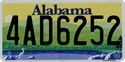 AL license plate 4AD6252