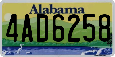 AL license plate 4AD6258