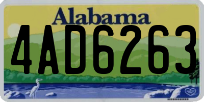 AL license plate 4AD6263