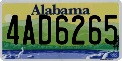 AL license plate 4AD6265