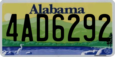 AL license plate 4AD6292