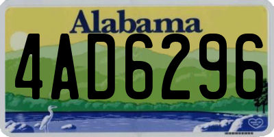 AL license plate 4AD6296